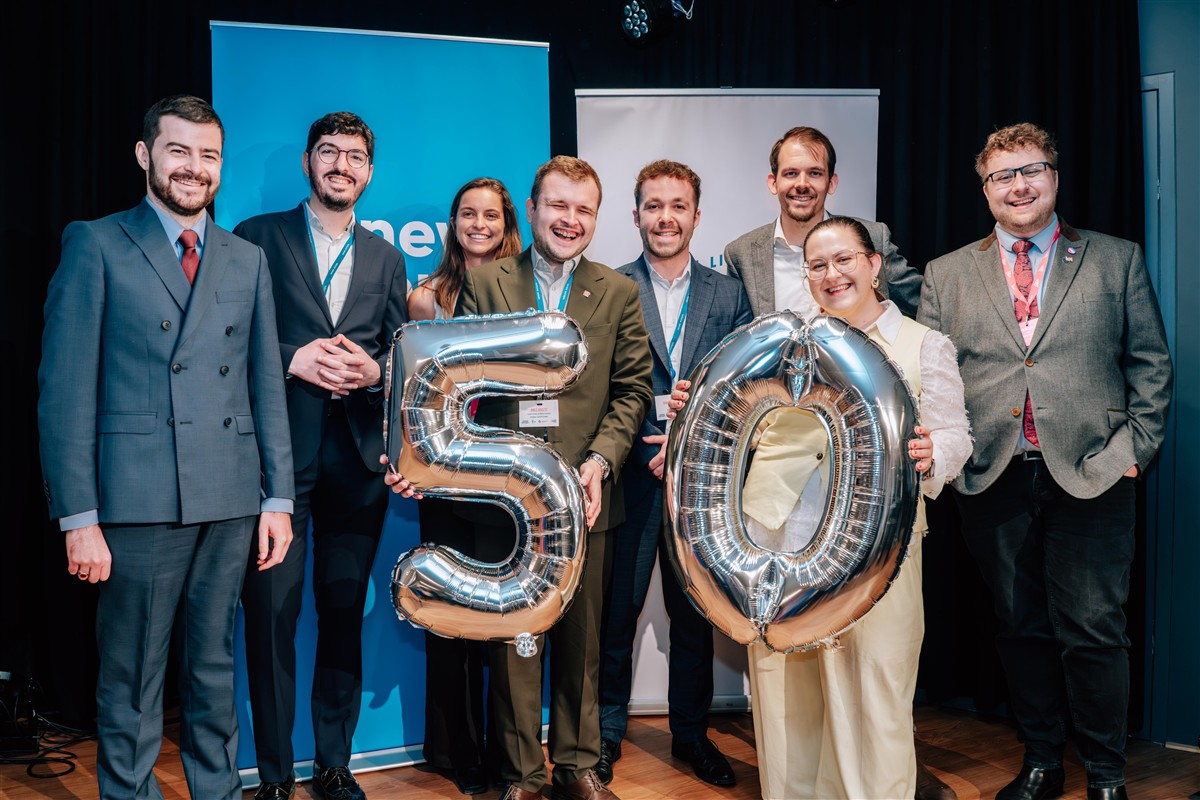 Tommy with colleagues at a LYMEC anniversary event
